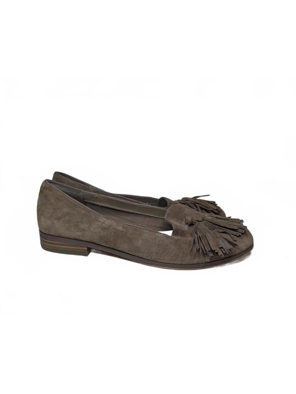 Anne Klein Darcy Brown Suede Tassel Loafers Size 8
